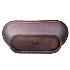 Akicon Copper Double-Slipper Roll-Top Bathtub w/Pedestal - AKB30002-C