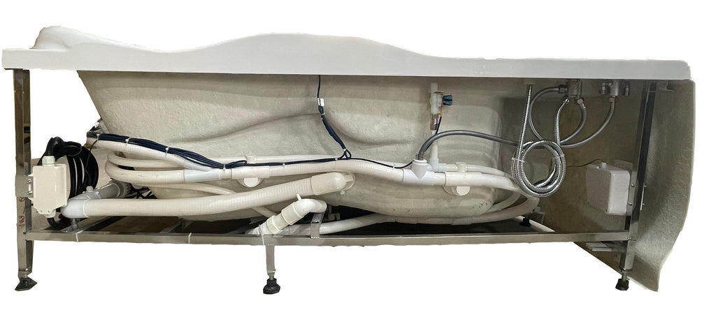 6 ft Right Drain Corner Acrylic White Whirlpool Bathtub for Two EAGO (AM124ETL-L)