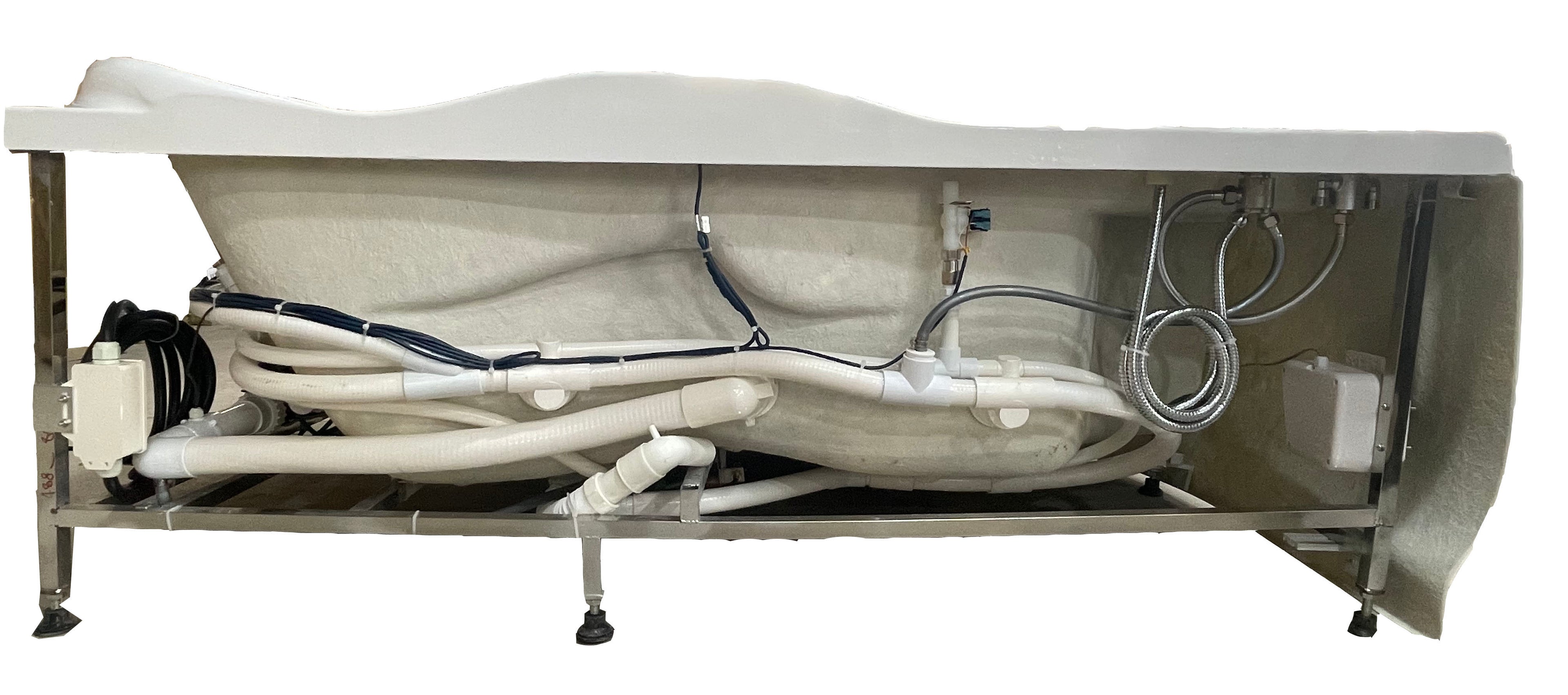 6 ft Right Drain Corner Acrylic White Whirlpool Bathtub for Two EAGO (AM124ETL-L)