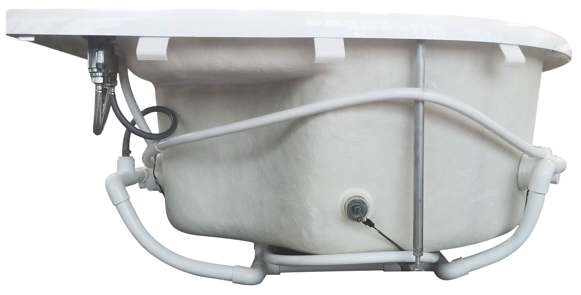 6 ft Right Corner Acrylic White Whirlpool Bathtub for Two EAGO (AM124ETL-R)