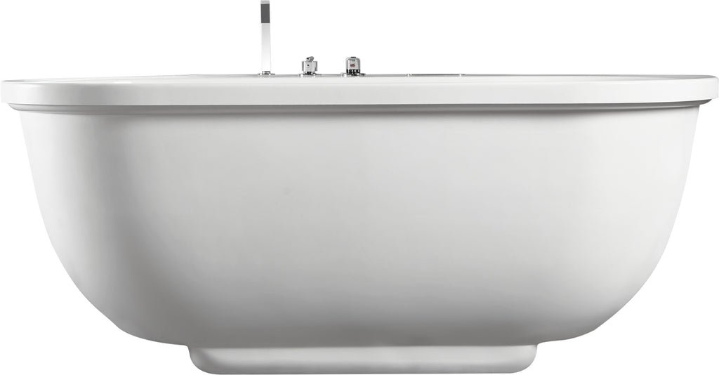 6 ft Acrylic White Whirlpool Bathtub With Fixtures EAGO (AM128ETL)