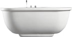 6 ft Acrylic White Whirlpool Bathtub With Fixtures EAGO (AM128ETL)