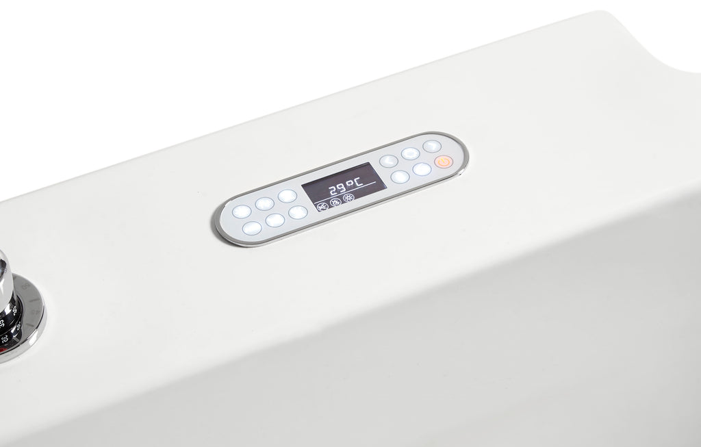 6 ft Acrylic White Whirlpool Bathtub With Fixtures EAGO (AM128ETL)