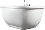 6 ft Acrylic White Whirlpool Bathtub With Fixtures EAGO (AM128ETL)