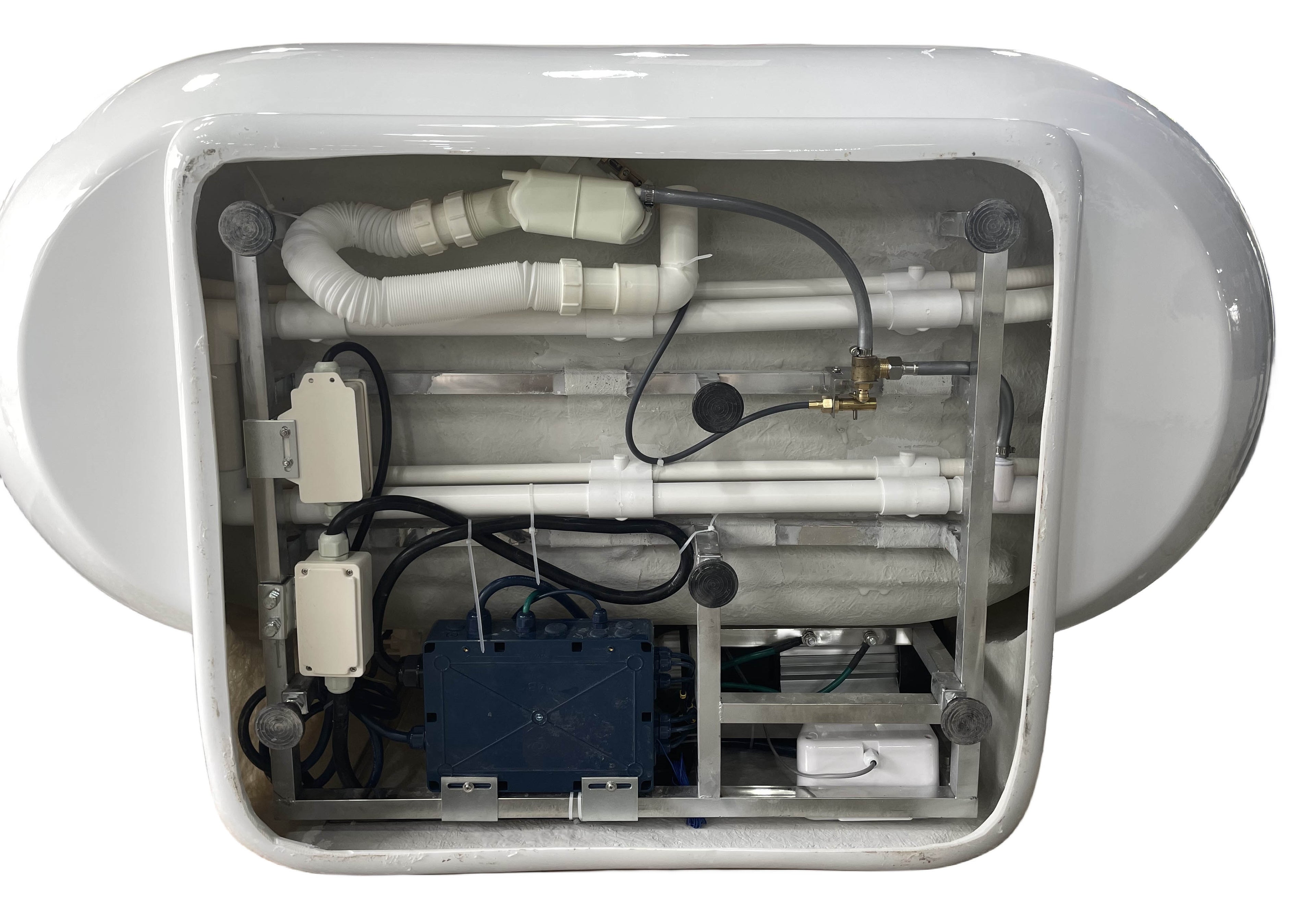 6 ft Acrylic White Whirlpool Bathtub With Fixtures EAGO (AM128ETL)