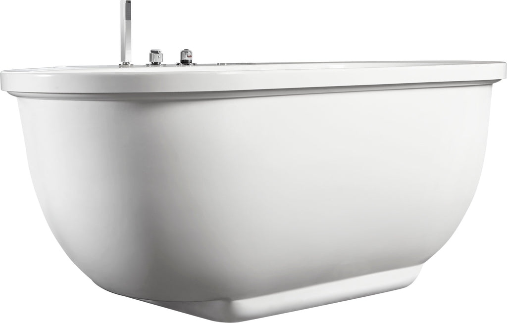 6 ft Acrylic White Whirlpool Bathtub With Fixtures EAGO (AM128ETL)