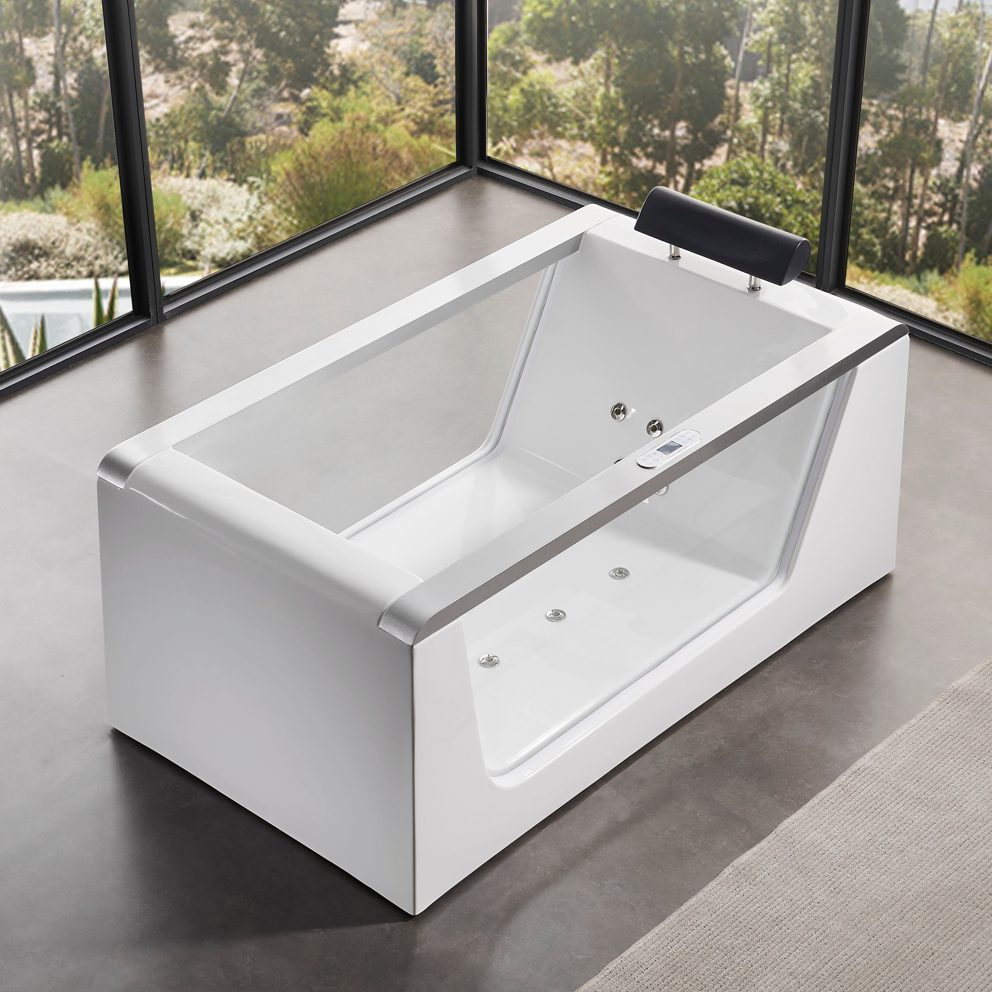 5 ft Clear Rectangular Acrylic Whirlpool Bathtub EAGO (AM152ETL-5)
