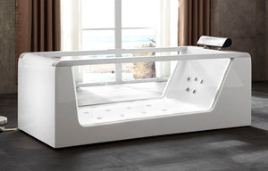 6 ft Clear Rectangular Acrylic Whirlpool Bathtub EAGO (AM152ETL-6)