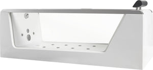 6 ft Clear Rectangular Acrylic Whirlpool Bathtub EAGO (AM152ETL-6)