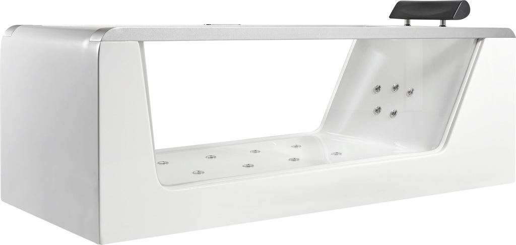 6 ft Clear Rectangular Acrylic Whirlpool Bathtub EAGO (AM152ETL-6)