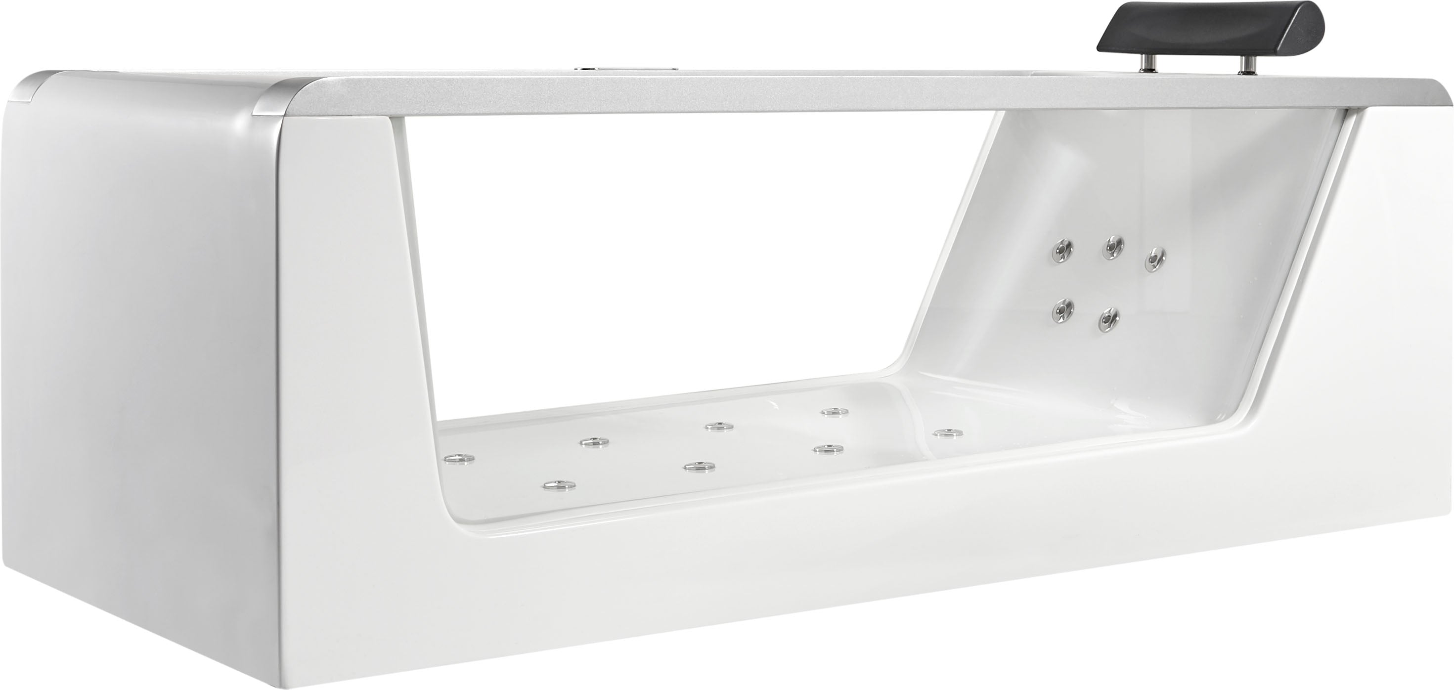 6 ft Clear Rectangular Acrylic Whirlpool Bathtub EAGO (AM152ETL-6)