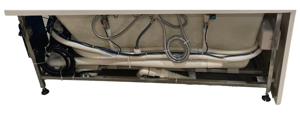 5 ft Acrylic White Rectangular Whirlpool Bathtub with Fixtures EAGO (AM154ETL-L5)