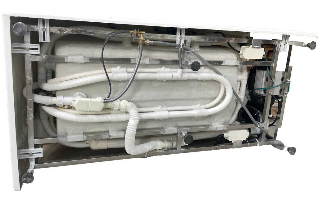 5 ft Acrylic White Rectangular Whirlpool Bathtub with Fixtures EAGO (AM154ETL-L5)