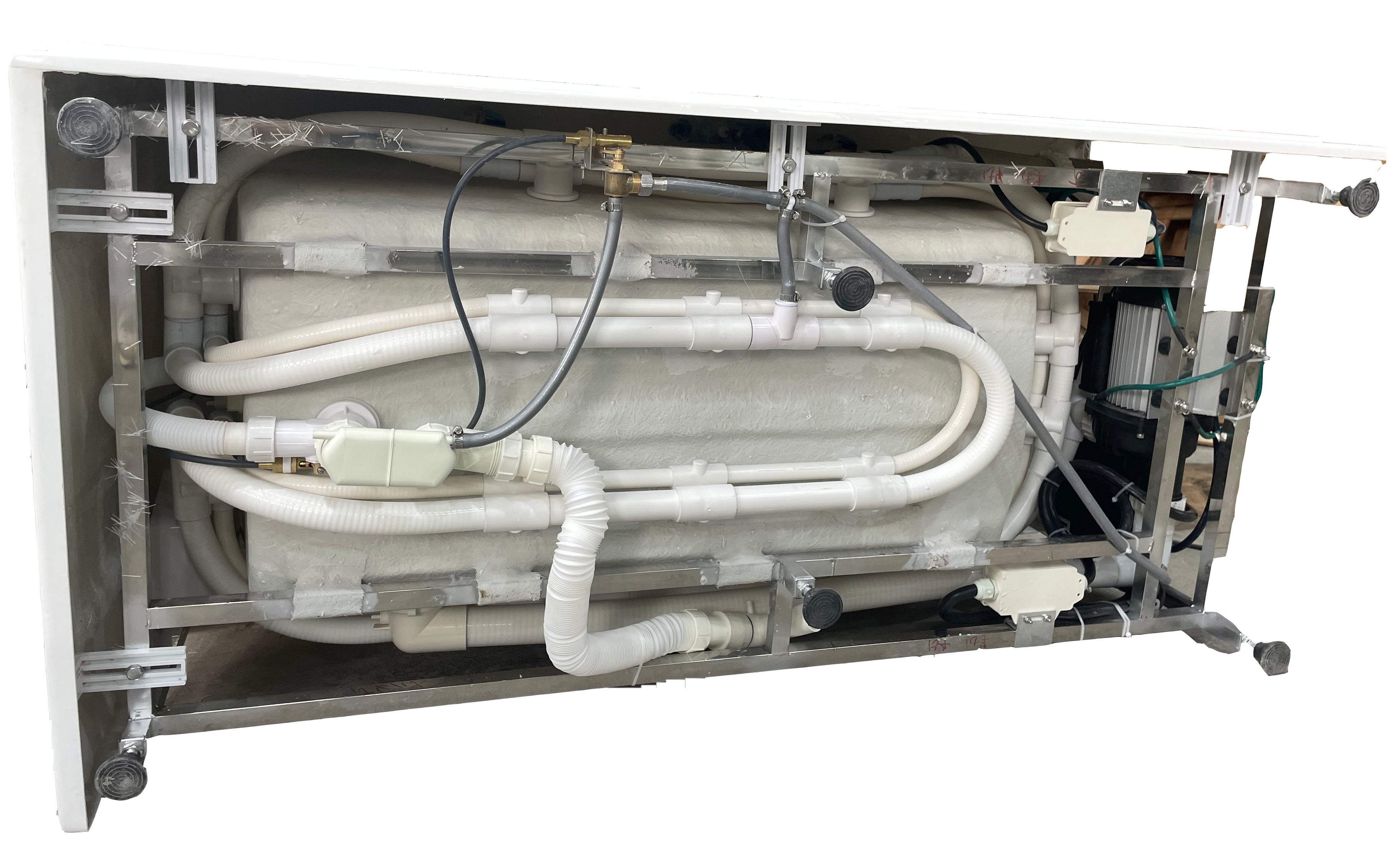 5 ft Acrylic White Rectangular Whirlpool Bathtub with Fixtures EAGO (AM154ETL-L5)