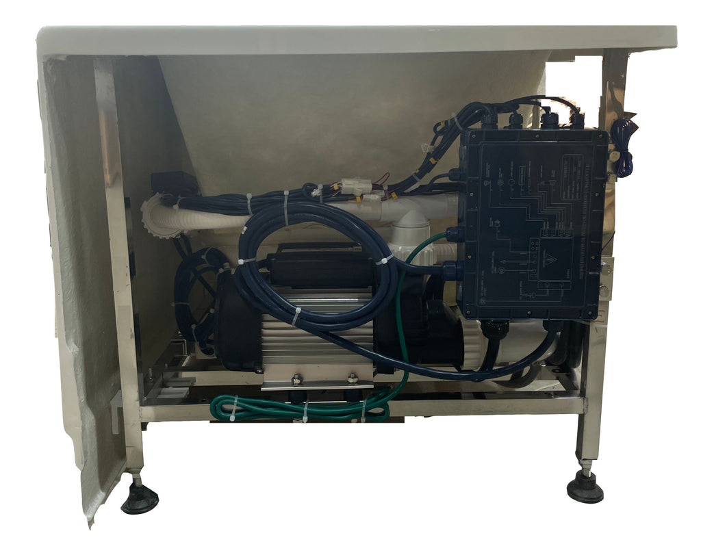 5 ft Acrylic White Rectangular Whirlpool Bathtub with Fixtures EAGO (AM154ETL-L5)