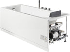 5 ft Acrylic White Rectangular Whirlpool Bathtub with Fixtures EAGO (AM154ETL-L5)