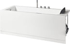 5 ft Acrylic White Rectangular Whirlpool Bathtub with Fixtures EAGO (AM154ETL-L5)