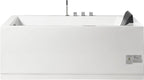 5 ft Acrylic White Rectangular Whirlpool Bathtub with Fixtures EAGO (AM154ETL-L5)