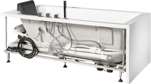 5 ft Acrylic White Rectangular Whirlpool Bathtub with Fixtures EAGO (AM154ETL-L5)