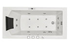 5 ft Acrylic White Rectangular Whirlpool Bathtub with Fixtures EAGO (AM154ETL-L5)