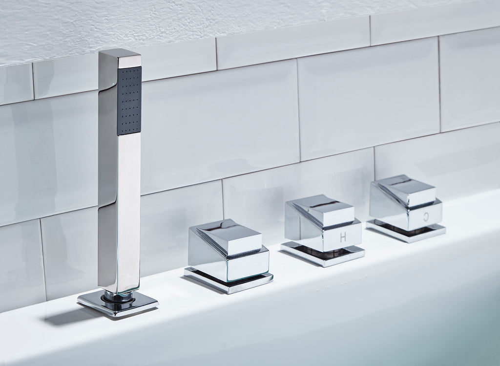 6 ft Acrylic White Rectangular Whirlpool Tub With Fixtures EAGO (AM154ETL-L6)