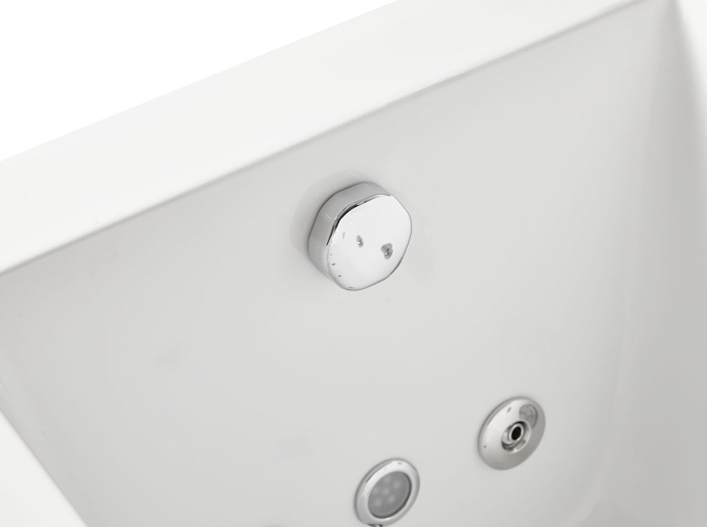 6 ft Acrylic White Rectangular Whirlpool Tub With Fixtures EAGO (AM154ETL-L6)