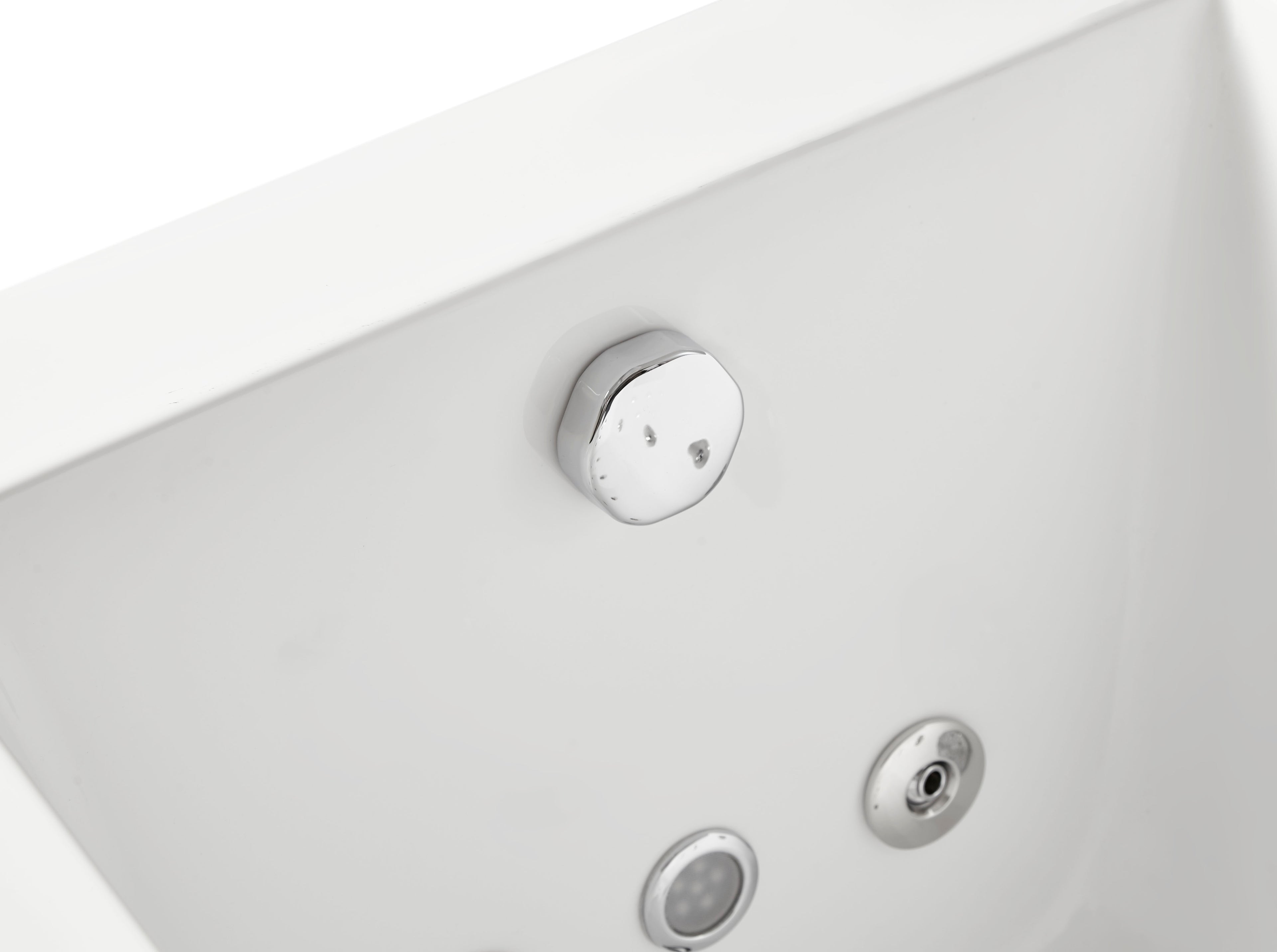 6 ft Acrylic White Rectangular Whirlpool Tub With Fixtures EAGO (AM154ETL-L6)