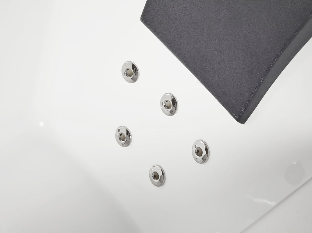 6 ft Acrylic White Rectangular Whirlpool Tub With Fixtures EAGO (AM154ETL-L6)