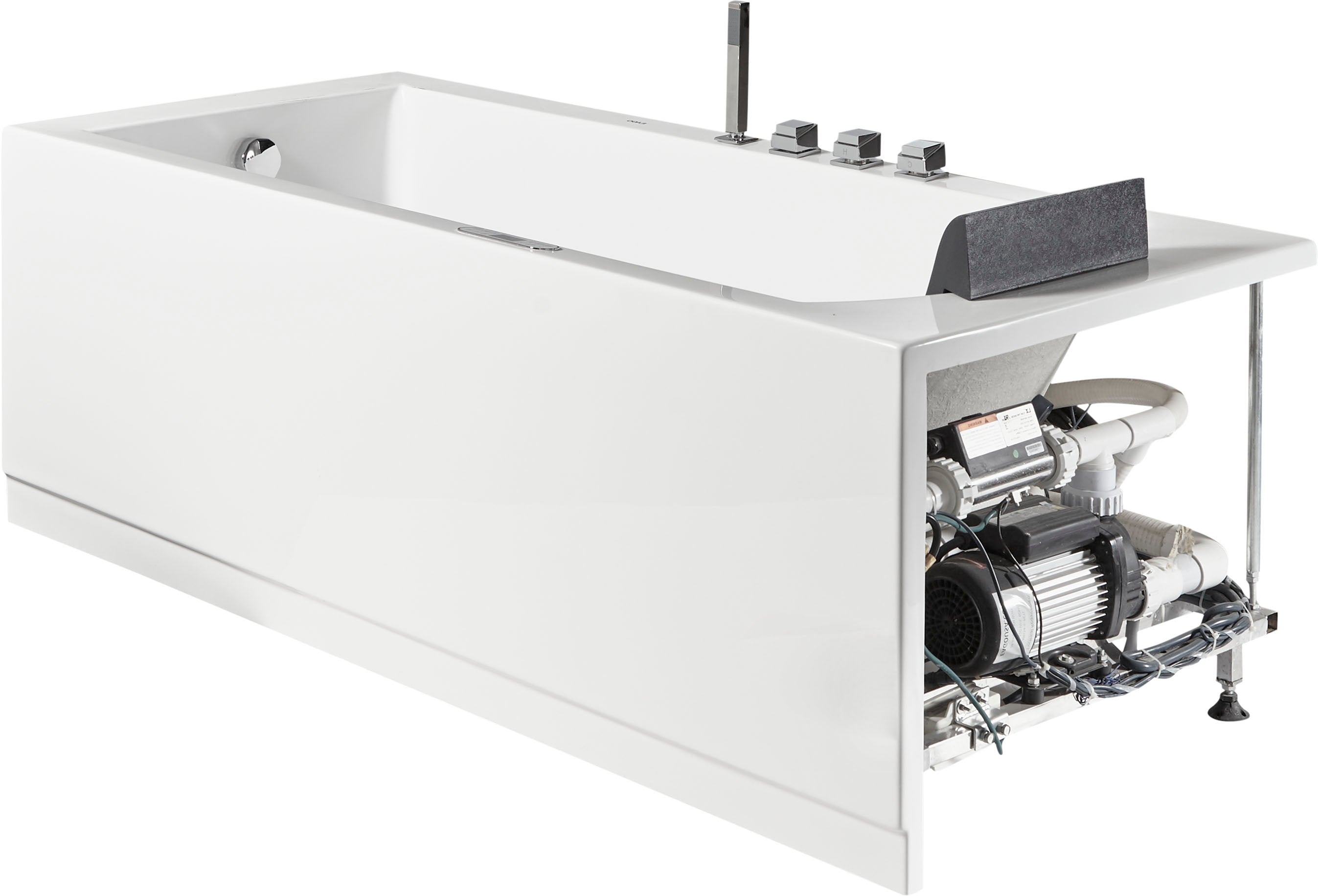6 ft Acrylic White Rectangular Whirlpool Tub With Fixtures EAGO (AM154ETL-L6)