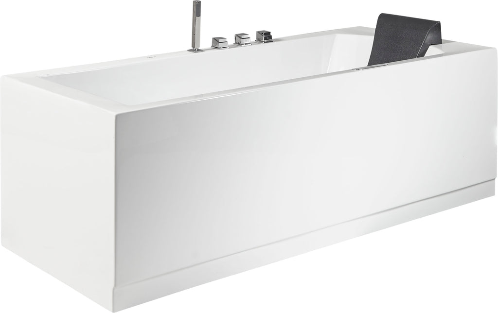 6 ft Acrylic White Rectangular Whirlpool Tub With Fixtures EAGO (AM154ETL-L6)