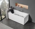 5 ft Acrylic White Rectangular Whirlpool Bathtub with Fixtures EAGO (AM154ETL-R5)
