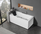 5 ft Acrylic White Rectangular Whirlpool Bathtub with Fixtures EAGO (AM154ETL-R5)