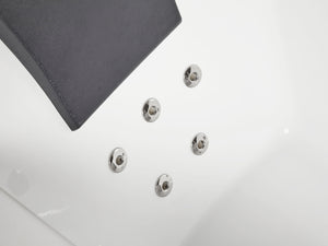 5 ft Acrylic White Rectangular Whirlpool Bathtub with Fixtures EAGO (AM154ETL-R5)