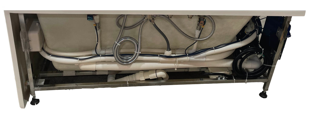 5 ft Acrylic White Rectangular Whirlpool Bathtub with Fixtures EAGO (AM154ETL-R5)