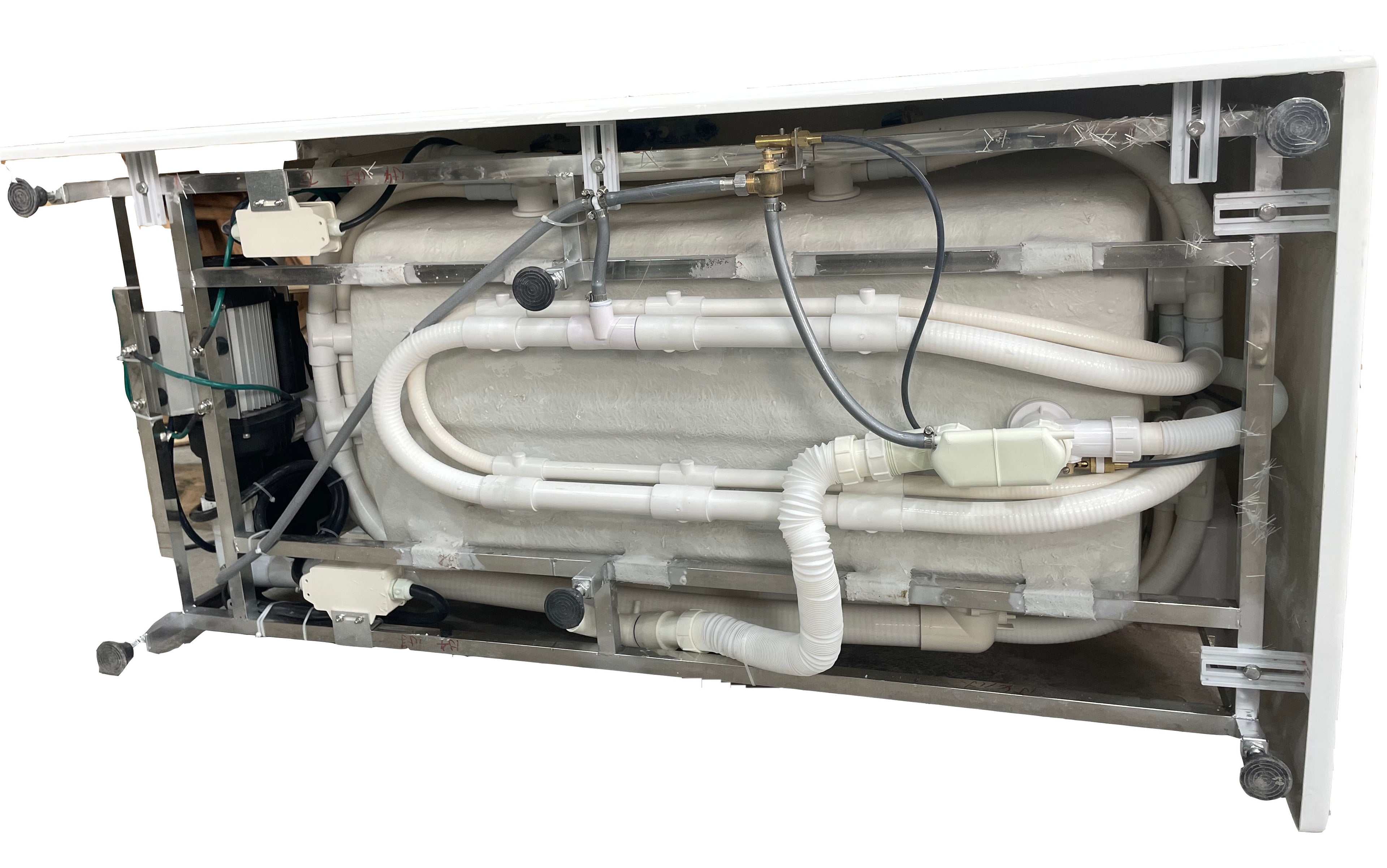 5 ft Acrylic White Rectangular Whirlpool Bathtub with Fixtures EAGO (AM154ETL-R5)