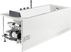 5 ft Acrylic White Rectangular Whirlpool Bathtub with Fixtures EAGO (AM154ETL-R5)