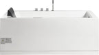 5 ft Acrylic White Rectangular Whirlpool Bathtub with Fixtures EAGO (AM154ETL-R5)
