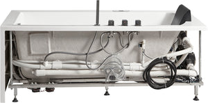 5 ft Acrylic White Rectangular Whirlpool Bathtub with Fixtures EAGO (AM154ETL-R5)