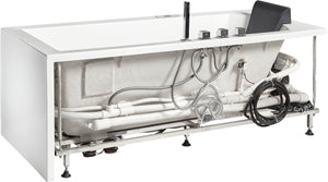 5 ft Acrylic White Rectangular Whirlpool Bathtub with Fixtures EAGO (AM154ETL-R5)