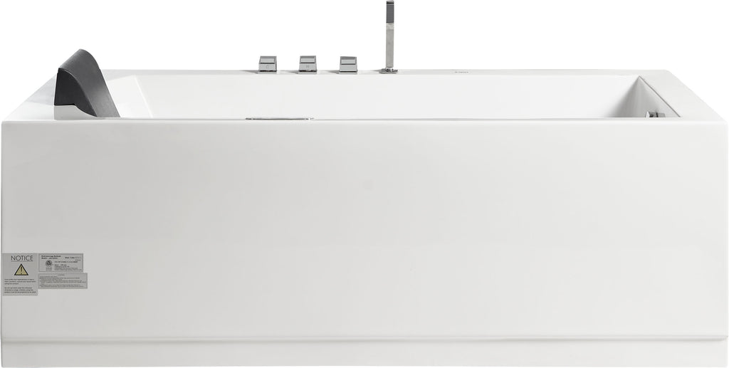 6 ft Acrylic White Rectangular Whirlpool Tub With Fixtures EAGO (AM154ETL-R6)