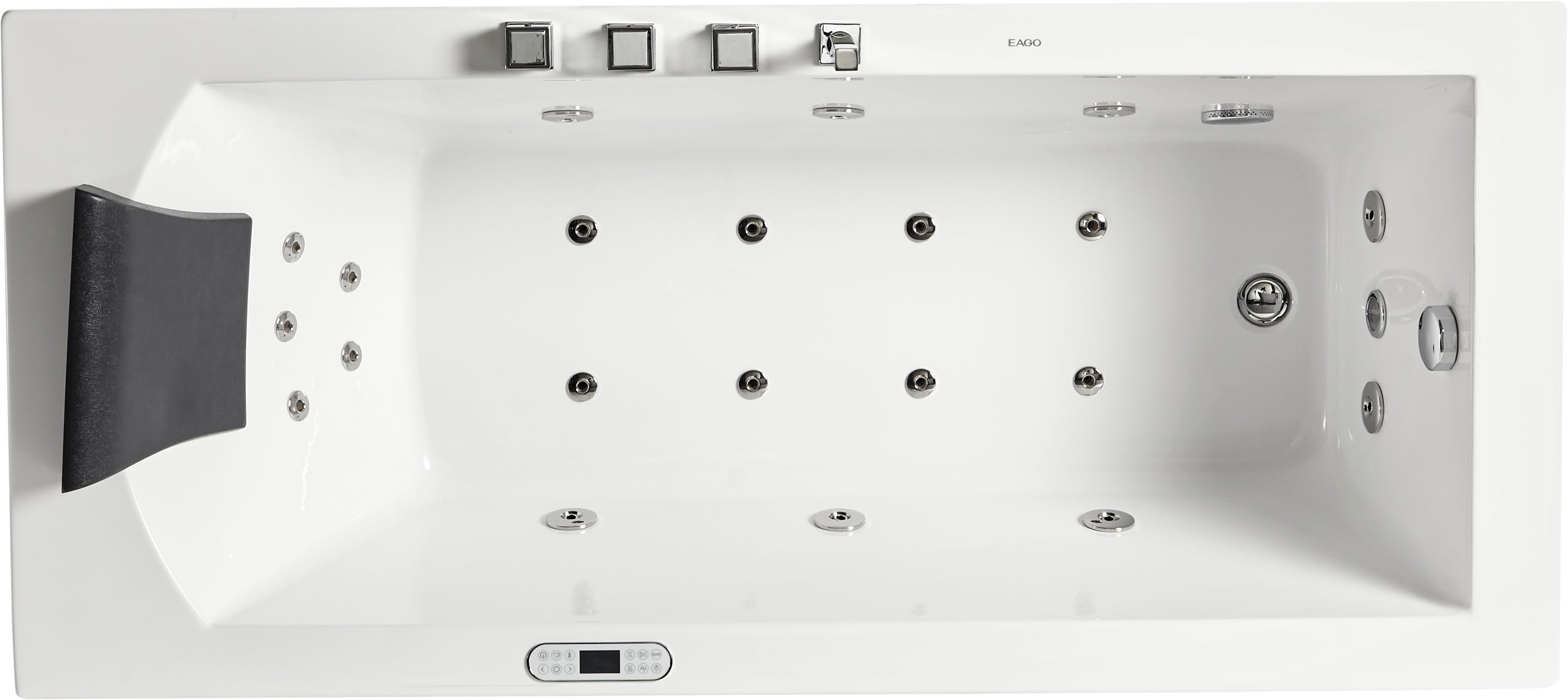 6 ft Acrylic White Rectangular Whirlpool Tub With Fixtures EAGO (AM154ETL-R6)