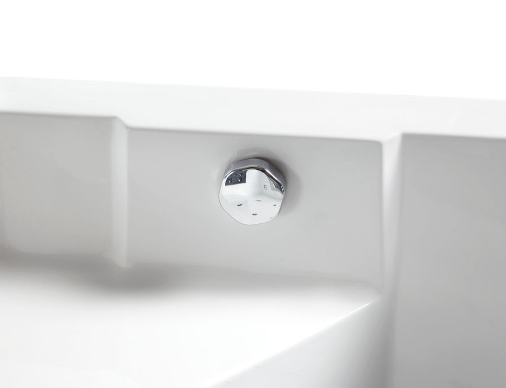 5 ft Clear Corner Acrylic Whirlpool Bathtub for Two EAGO (AM156ETL)