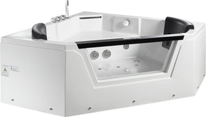 5 ft Clear Corner Acrylic Whirlpool Bathtub for Two EAGO (AM156ETL)