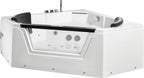 5 ft Clear Corner Acrylic Whirlpool Bathtub for Two EAGO (AM156ETL)
