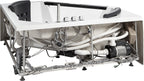 5 ft Clear Corner Acrylic Whirlpool Bathtub for Two EAGO (AM156ETL)
