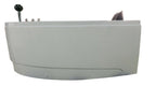 59 Inch Single Person Corner White Acrylic Whirlpool Bath Tub EAGO (AM161-L)