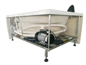 59 Inch Single Person Corner White Acrylic Whirlpool Bath Tub EAGO (AM161-R)