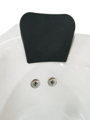 59 Inch Single Person Corner White Acrylic Whirlpool Bath Tub EAGO (AM161-R)