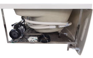 59 Inch Single Person Corner White Acrylic Whirlpool Bath Tub EAGO (AM161-R)