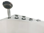 57 Inch White Acrylic Jetted Whirlpool Bathtub With Fixtures EAGO (AM175-L)